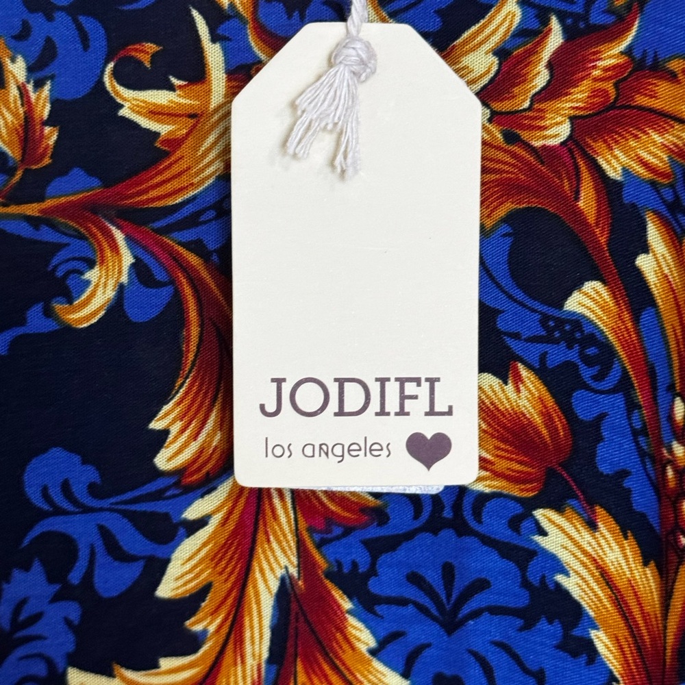 JODIFL “Sarah” Navy Floral Baby Doll Dress - Picture 3 of 10